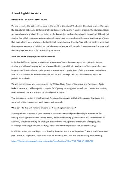 English Literature Intro