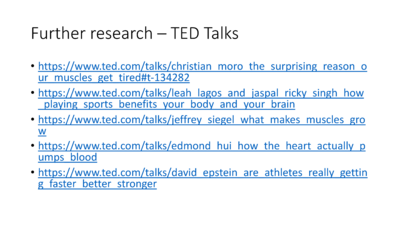 Cambridge Technical Level 3 Further Research - TEDtalks