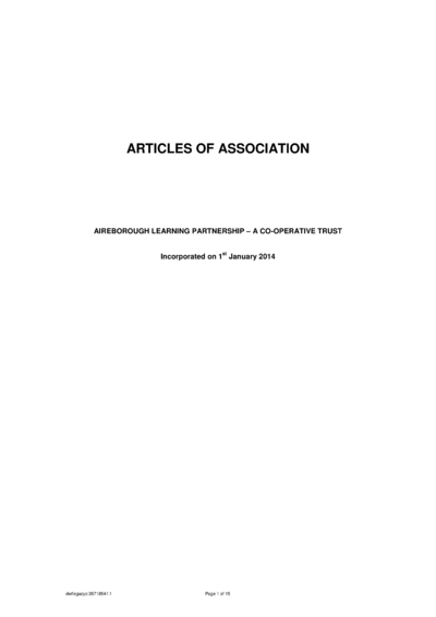 ALPT Articles of Association