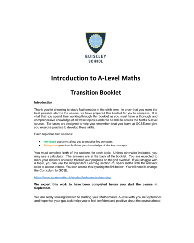 Mathematics Gap Task