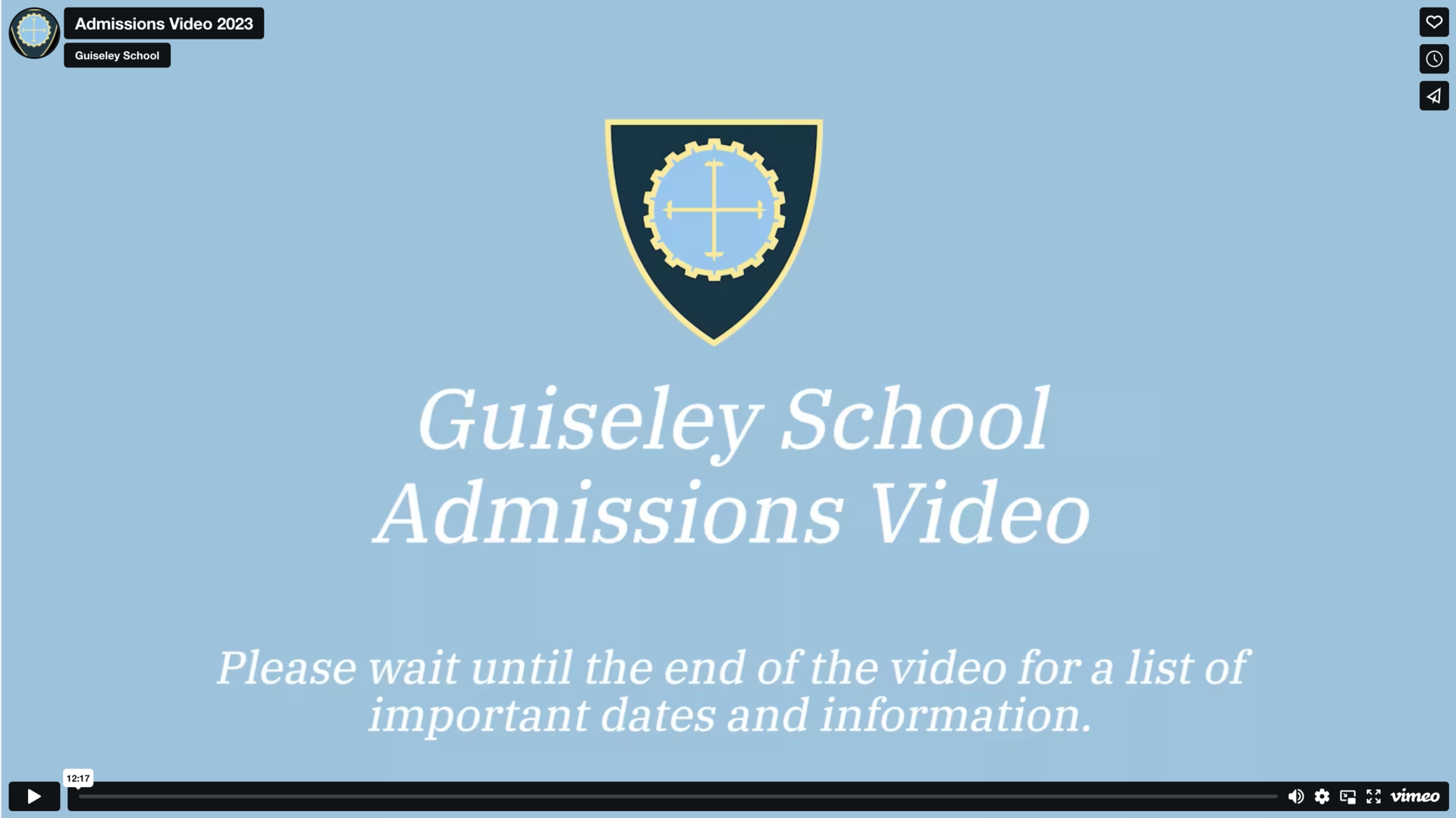 Admissions Video 2023
