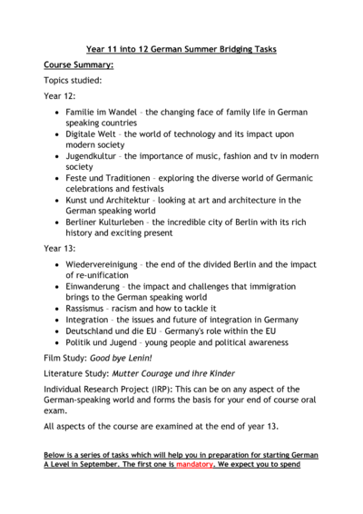 German Gap Task