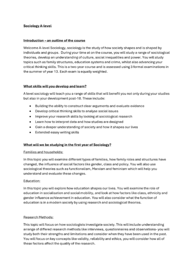 Sociology Intro